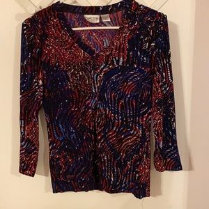 Chico’s travellers stretch top. 3/4 sleeves